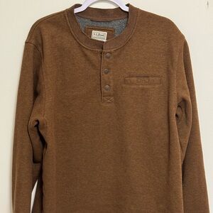 L.L. Bean Chestnut Henley Top